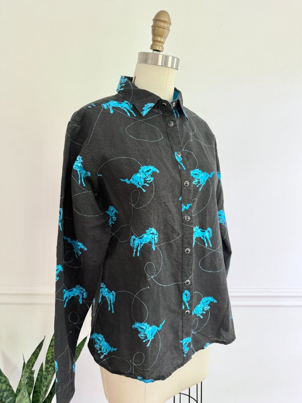 Vintage Wrangler Stallion Cowboy Button Down | M - Picture 3 of 6